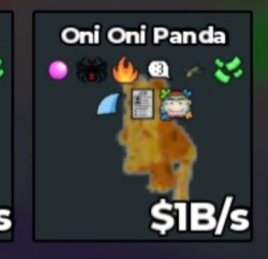BS12258 Oni oni panda Gold 1B/s