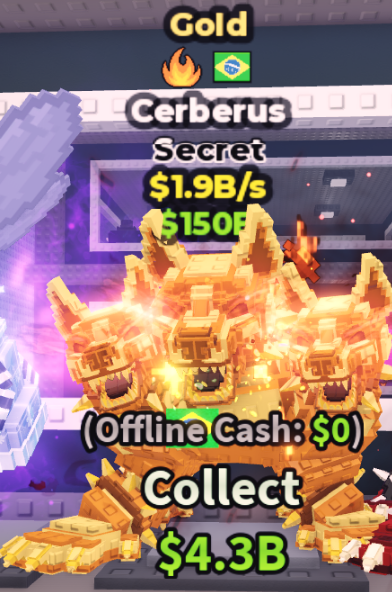 GOLD CERBERUS 1.9B/S (BRAZIL + FIRE) – STEAL A BRAINROT – FAST DELIVERY & TRUSTED #K5WF9R