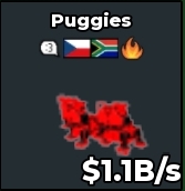BS12332 Los Puggies Cheappest Clean Trait Cursed 1.1B/s | FAST DELIVERY