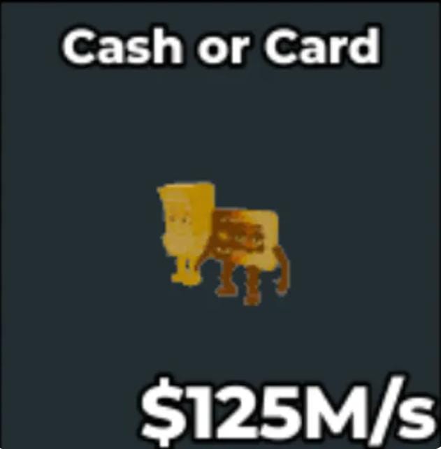BS12396 Cash or Card Gold 125M/s