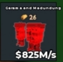 BS12509 Garama and Madundung With 26 Trait Cursed 825M/s