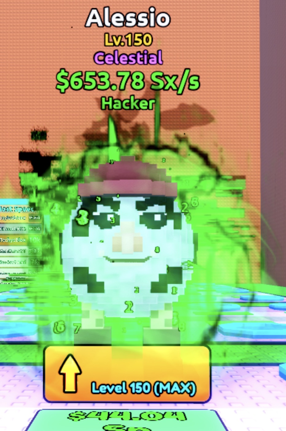 ( Rare Fast ) Alessio | 653.78Sx/s | Hacker | Celestial | Max Level ( Level 150 ) Escape Tsunami