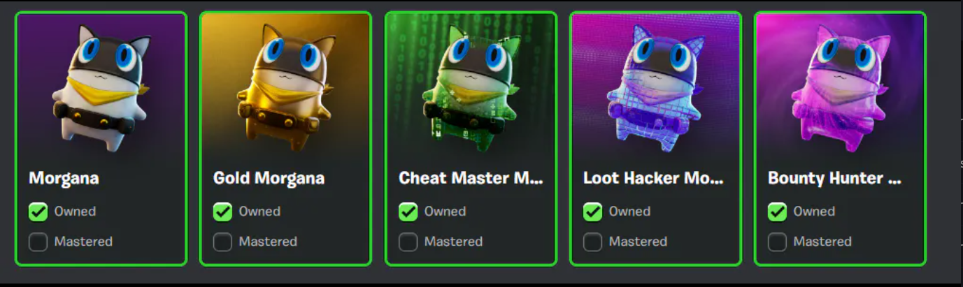 All Morgana Sprites Pack ( Base,Gold,Cheat,LootHacker,Bounty )