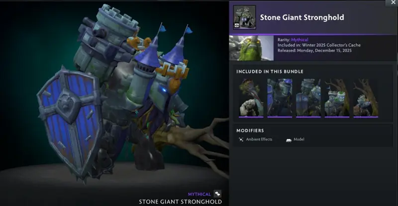 ✧・゚:*✧ Dota 2 Stone Giant Stronghold Collector's Cache for Tiny ✧・゚:*✧ You + This = Magic ✧・゚:*✧