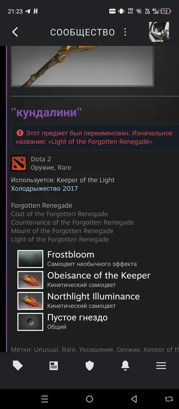 ✧・゚:*✧ Dota 2 Unusual Light of the Forgotten Renegade Frostbloom ✧・゚:*✧ Tap. Pay. Peace. ✧・゚:*✧