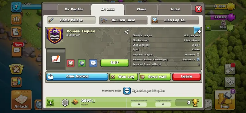 ✧・゚:*✧ Clash of Clans Clan - Level 29, Capital 10, Gold 2 League ✧・゚:*✧ You Deservr this Chaos ✧・゚:*✧
