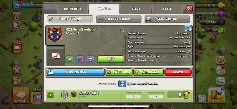 ✧・゚:*✧ Clash of Clans Clan - Level 16, Capital Level 8 ✧・゚:*✧ On huge sale ✧・゚:*✧