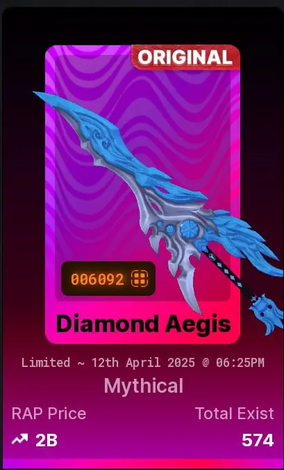 ✧･ﾟ:*✧ Roblox Death Ball: Clean DIamond Aegis rap ✧･ﾟ:*✧ Ending soon ✧･ﾟ:*✧