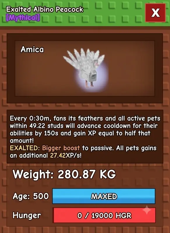 ✧・゚:*✧ Roblox Grow a Garden Albino Peacock ✧・゚:*✧ Today’s Exclusive ✧・゚:*✧