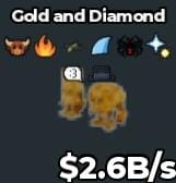 BS12620 Gold and Diamond With Bull Trait Rare Gold 2.6B/s