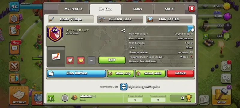 ✧・゚:*✧ Clash of Clans Clans - Level 23 Clan with Crystal 1 League ✧・゚:*✧ Your Next-Level Awaits ✧・゚:*✧