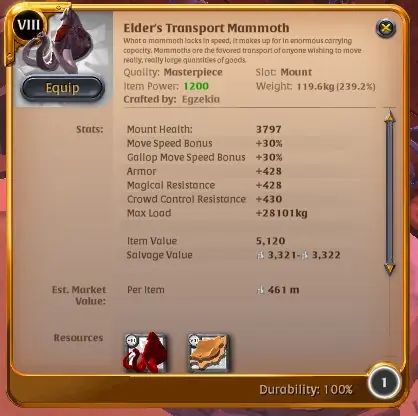 ✧・゚:*✧ Albion Online Items - Masterpics Mammoth END ✧・゚:*✧ Enough Talk. Tap. ✧・゚:*✧