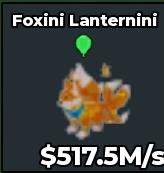 BS12633 Foxini Lanternini With Green Balloon 517.5M/s