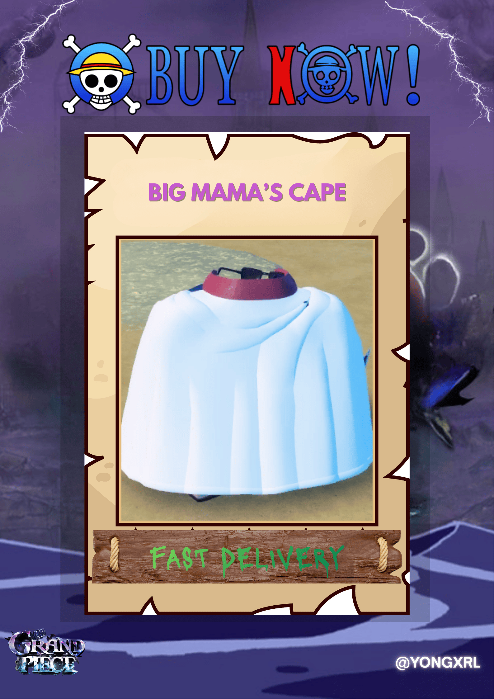 GPO - Big Mama’s Cape - Meta Accessories | Grand Piece Online | ✅FAST DELIVERY