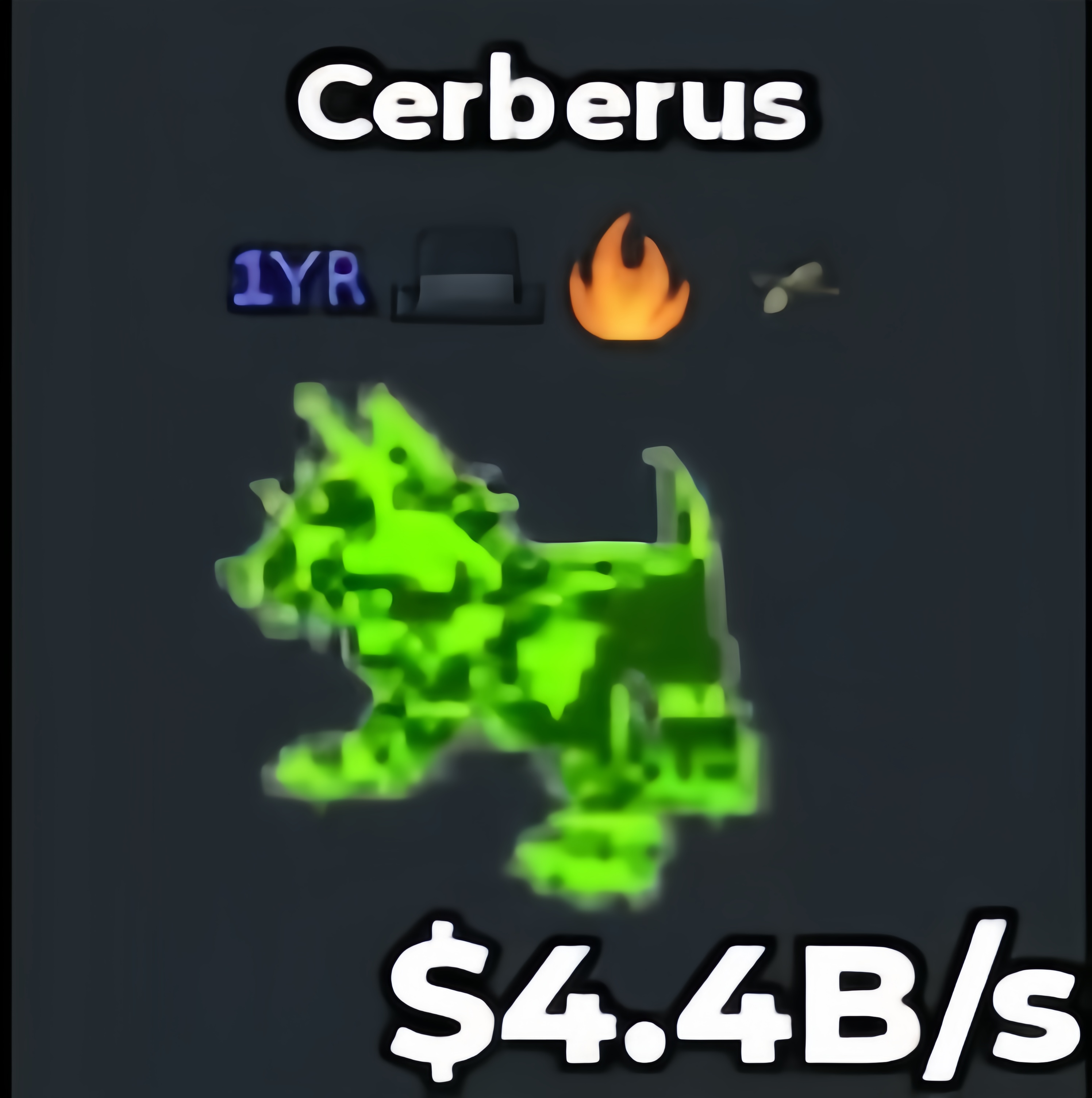 BS12667 Cerberus With 1YR And Clean Traits Radioactive 4.4B/s
