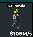 BS12703 DJ Panda With Coin Traits Rare 105M/s