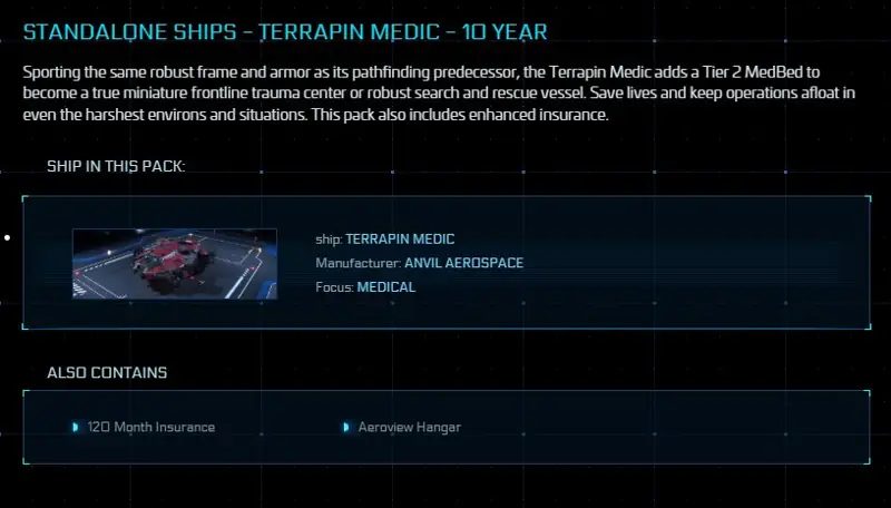 ✧・゚:*✧ Star Citizen: Ursa Medivac - 10 Year Insurance ✧・゚:*✧ Seiously.just buy ✧・゚:*✧