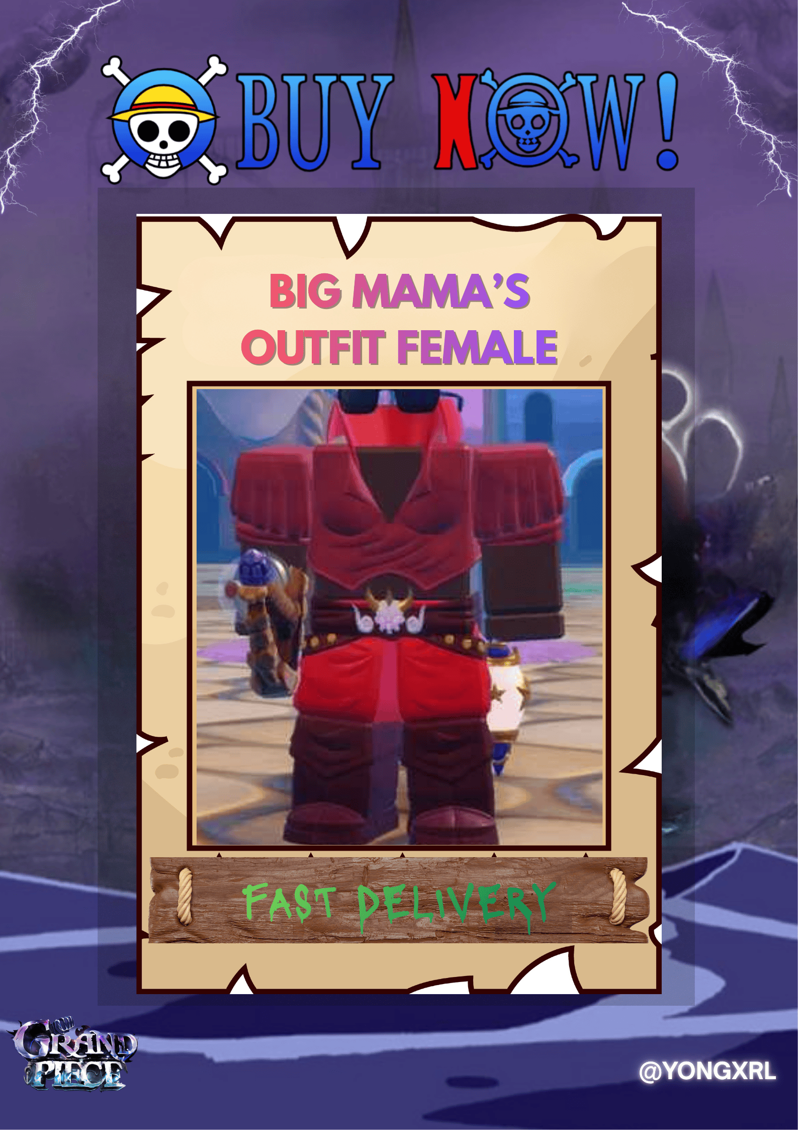 GPO - Big Mama’s Outfit (Female) - Accessories | Grand Piece Online | ✅FAST DELIVERY