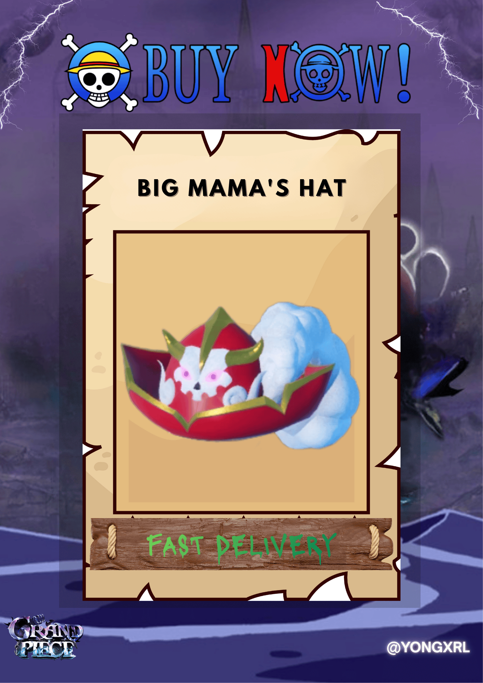 Big Mama's Hat - Accessories | Grand Piece Online | ✅FAST DELIVERY