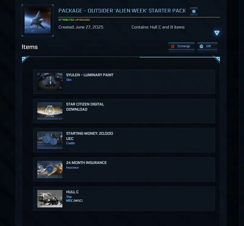 ✧・゚:*✧ Star Citizen Items - Hull C Ship ✧・゚:*✧ Your wallet will thank u ✧・゚:*✧
