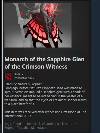✧・゚:*✧ Dota 2 Items | Monarch of the Sapphire Glen | Nature's Prophet Immortal ✧・゚:*✧ Regret Is Expensive ✧・゚:*✧