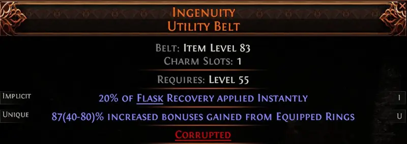 ✧・゚:*✧ Path of Exile 2 Items: Legacy Ingenuity Utility Belt (87% Ring Bonuses) ✧・゚:*✧ On huge sale ✧・゚:*✧