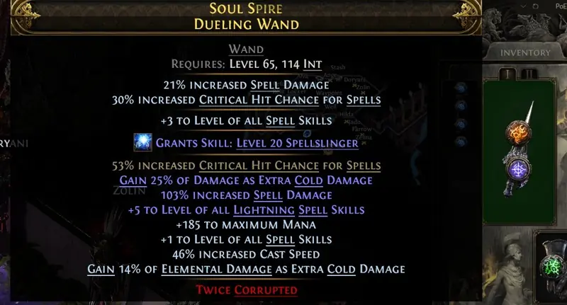 ✧・゚:*✧ Path of Exile 2 Items: Dueling Wand (+9 to Skills) ✧・゚:*✧ New Account, New Era ✧・゚:*✧