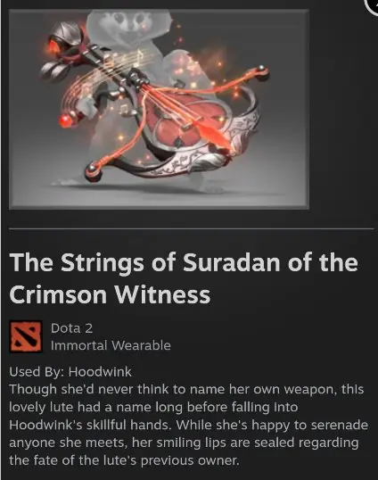 ✧・゚:*✧ Dota 2 Items - The Strings of Suradan (Hoodwink Immortal) ✧・゚:*✧ Not Buying Is Illegal (Probably) ✧・゚:*✧