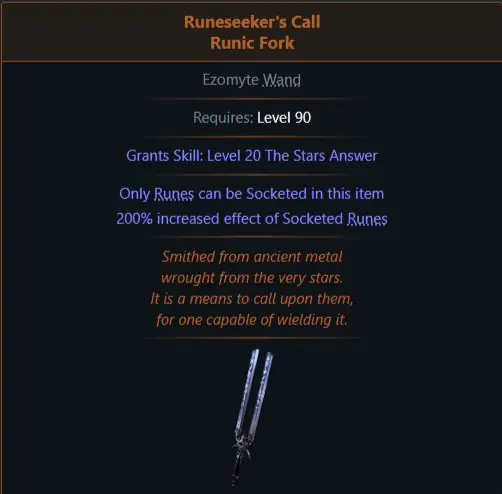 ✧･ﾟ:*✧ Path of Exile 2 Items - Runeseeker's Call Rune Fork ✧･ﾟ:*✧ Ending. No Joke. ✧･ﾟ:*✧