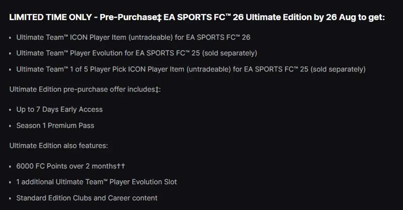 ✧・゚:*✧ EA SPORTS FC 26 - Ultimate Edition - PlayStation - Turkey ✧・゚:*✧ Too Good to Post Here ✧・゚:*✧