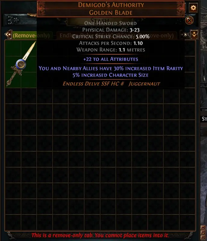 ✧・゚:*✧ Path of Exile Items - Demigod's Authority and Golden Blade ✧・゚:*✧ Click Like You Mean It ✧・゚:*✧