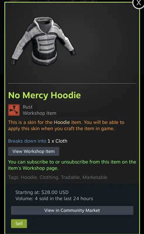✧･ﾟ:*✧ Rust Item: No Mercy Hoodie | PC ✧･ﾟ:*✧ Shhh… The Price is Sleeping ✧･ﾟ:*✧
