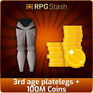 3rd age platelegs + 100M Coins [💯1500+ High TLv Acc Trade⚖️] [OSRS] 🏆121K+Feedback Seller✔️
