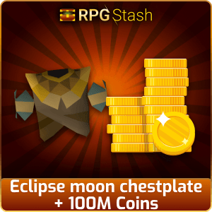 Eclipse moon chestplate + 100M Coins [💯1500+ High TLv Acc Trade⚖️] [OSRS] 🏆121K+Feedback Seller✔️