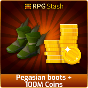 Pegasian boots + 100M Coins [💯1500+ High TLv Acc Trade⚖️] [OSRS] 🏆121K+Feedback Seller✔️