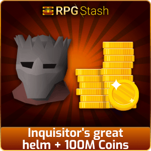 Inquisitor's great helm + 100M Coins [💯1500+ High TLv Acc Trade⚖️] [OSRS] 🏆121K+Feedback Seller✔️