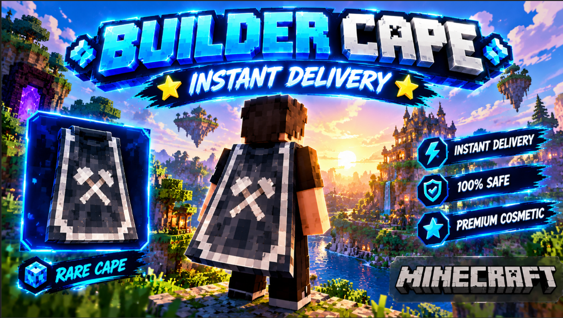 🔥 Builder Cape Code | INSTANT DELIVERY ⚡⭐ | Minecraft Cape
