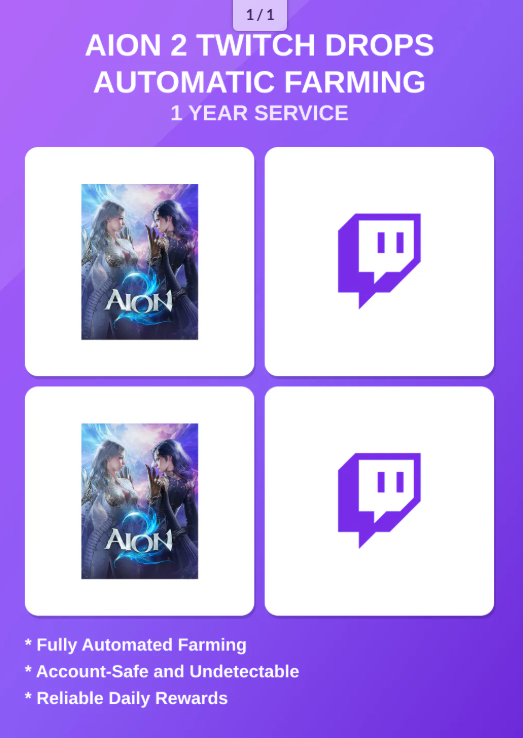AION 2 Twitch Drops Automatic Farming 1 Year