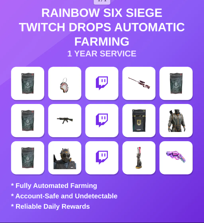 Rainbow Six Siege Twitch Drops Automatic Farming 1 Year
