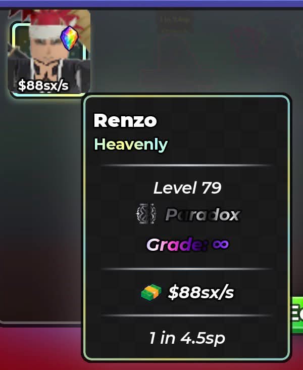Anime Dice | Renzo | Heavenly | Paradox | Infinite Grade | 88sx/s 1 in 4.5 sp