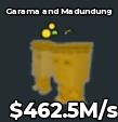 BS12751 Garama and Madundung With Coin Clean Traits Rare Gold 462.5M/s