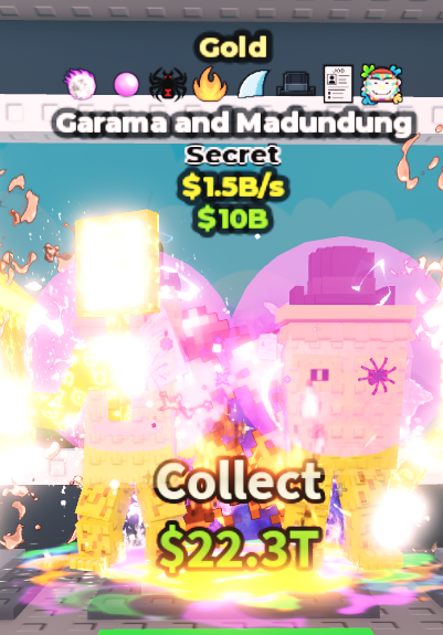 🍔NO TACO🍔 GOLD Garama and Madundung 💵 1.5B/s 💵 Galactic + Bubblegum + Spider + Fire + Shark Fin + Matteo Hat + Lightning + Paint Traits ⭐ YOU GET THE ONE IN PICTURE ✅ 500+ Orders ✅ TOP SELLER ✅ GamerTagz
