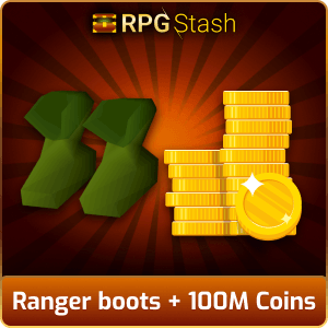 Ranger boots + 100M Coins [💯1500+ High TLv Acc Trade⚖️] [OSRS] 🏆121K+Feedback Seller✔️