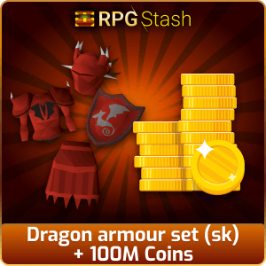 Dragon armour set (sk) + 100M Coins [💯1500+ High TLv Acc Trade⚖️] [OSRS] 🏆121K+Feedback Seller✔️