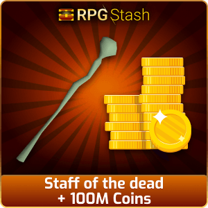 Staff of the dead + 100M Coins [💯1500+ High TLv Acc Trade⚖️] [OSRS] 🏆121K+Feedback Seller✔️