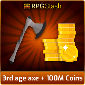 3rd age axe + 100M Coins [💯1500+ High TLv Acc Trade⚖️] [OSRS] 🏆121K+Feedback Seller✔️