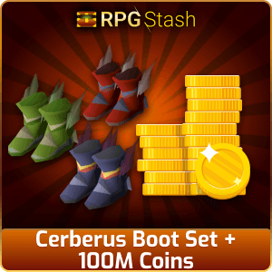 Cerberus Boot Set + 100M Coins [💯1500+ High TLv Acc Trade⚖️] [OSRS] 🏆121K+Feedback Seller✔️