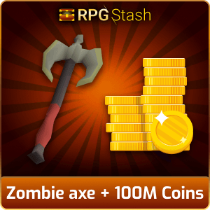 Zombie axe + 100M Coins [💯1500+ High TLv Acc Trade⚖️] [OSRS] 🏆121K+Feedback Seller✔️