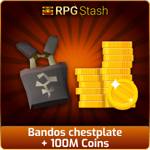 Bandos chestplate + 100M Coins [💯1500+ High TLv Acc Trade⚖️] [OSRS] 🏆121K+Feedback Seller✔️