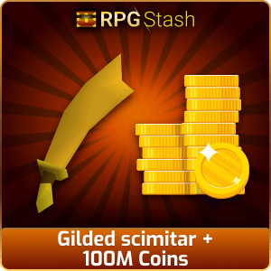 Gilded scimitar + 100M Coins [💯1500+ High TLv Acc Trade⚖️] [OSRS] 🏆121K+Feedback Seller✔️